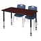 Regency Tables > Height Adjustable > Rectangular Table & Chair Sets, 48 W, 30 L, 23-34 H, Mahogany MT4830MHAPBK40NV - alternate 1